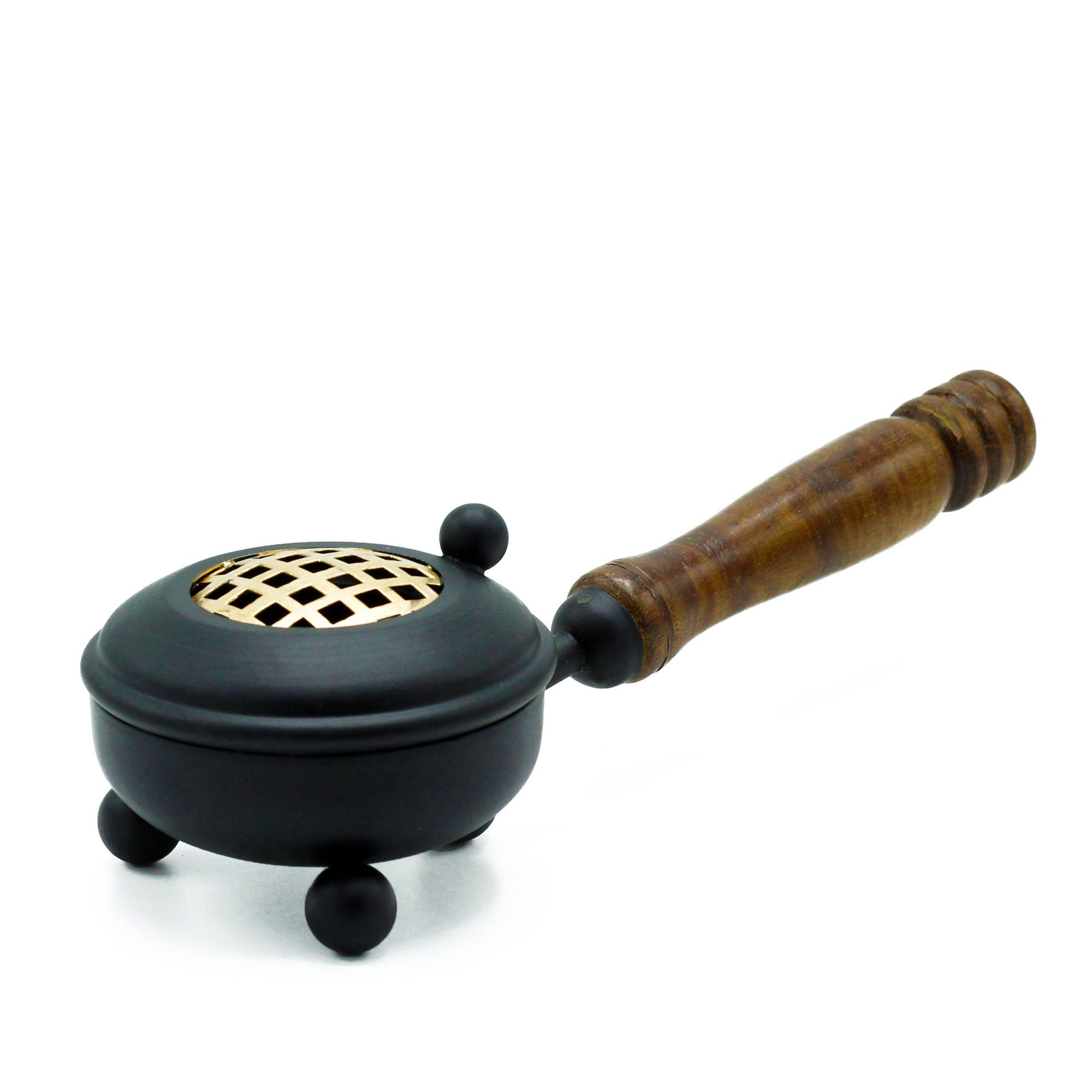 Quemador de incienso de hierro mediano - detalle dorado - Quemadores de incienso de latón tradicionales, Artisan Product