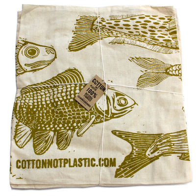 Reversible cotton tote bag Lrg 2x4oz 38x42cm - (2 designs)