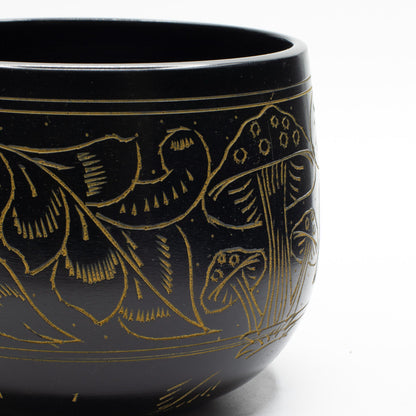 Cuenco sonoro de caldero - Hongo mágico - Amarillo (15 cm)