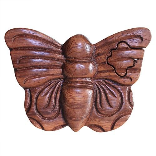 Caja mágica de Bali - Mariposa - Caja mágica de Bali