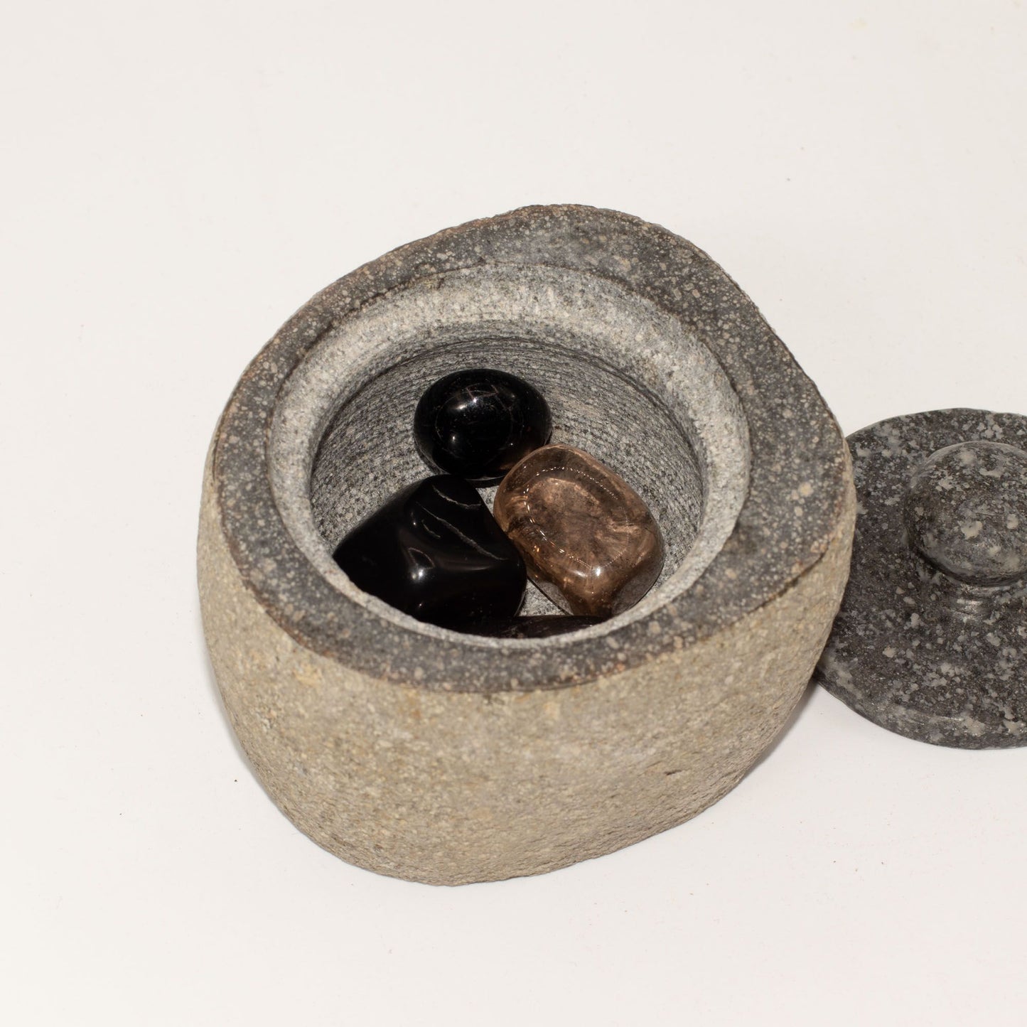 Maceta de piedra de río natural para enraizamiento - Pequeña (aprox 9x7cm)