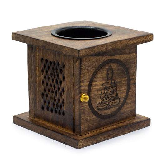 Quemador de caja grande de mango - Buda