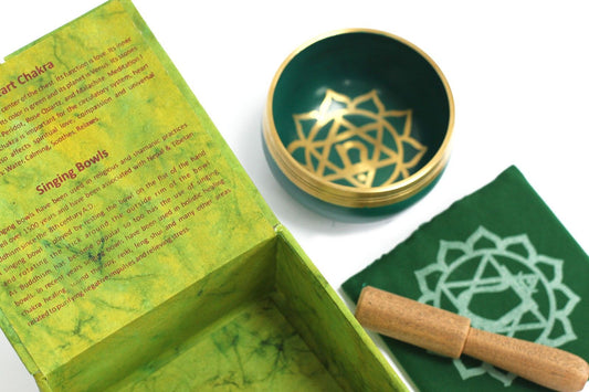 Cuenco Chakra - Corazón - Set de Regalo Tibetano, anahata