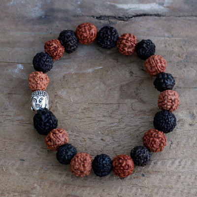 Rudraksha Buddha Japa Mala Bracelet - Mix