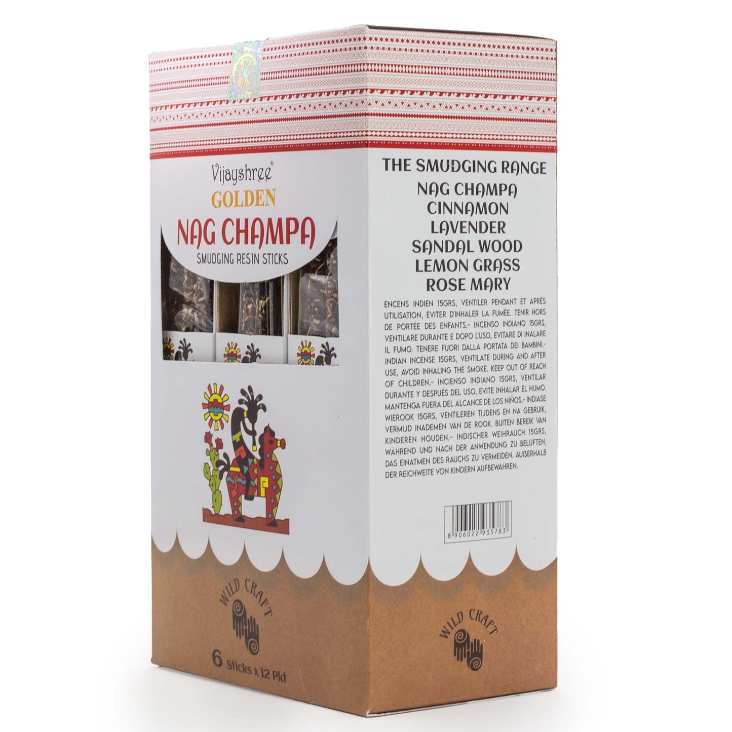 Palitos de resina de Nag Champa dorados para purificación - 30g - Varillas de resina para Defumar
