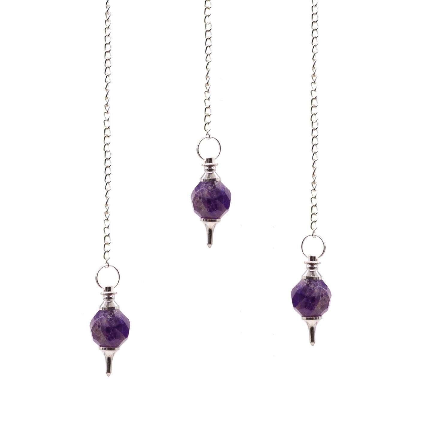 Facted Gemstone Pendulum - Amethyst - Péndulos Especiales Mágicos