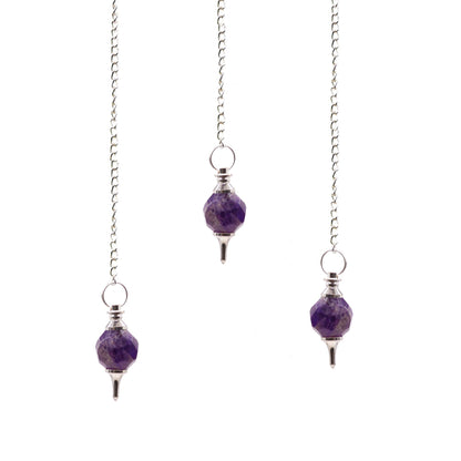 Facted Gemstone Pendulum - Amethyst - Péndulos Especiales Mágicos