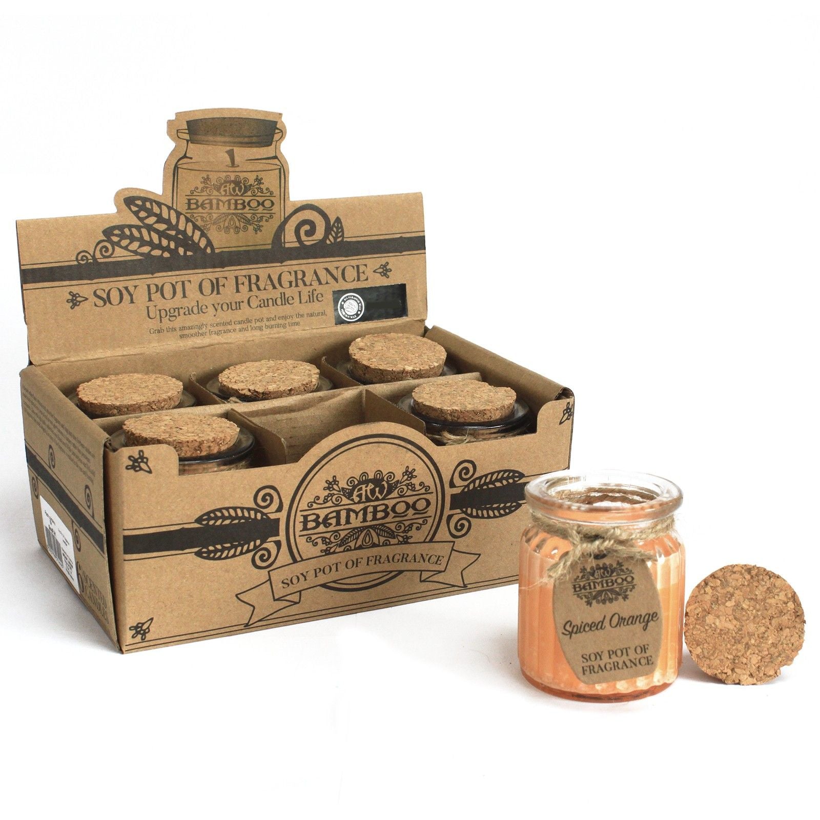 Vela de Cera de Soja Tarro - Naranja Especiada - Velas de Cera de Soja, 20 horas