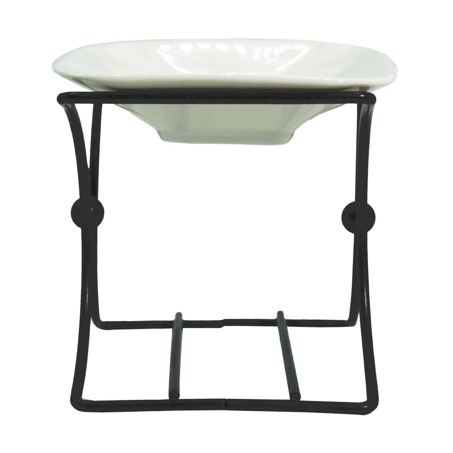 Soporte cuadrado de cerámica y metal