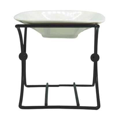 Soporte cuadrado de cerámica y metal