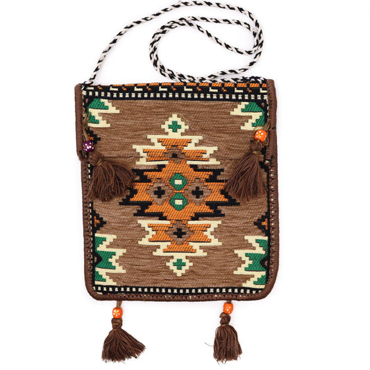 Bolso bandolera de festival Kilim beige - Bolsos de Kilim