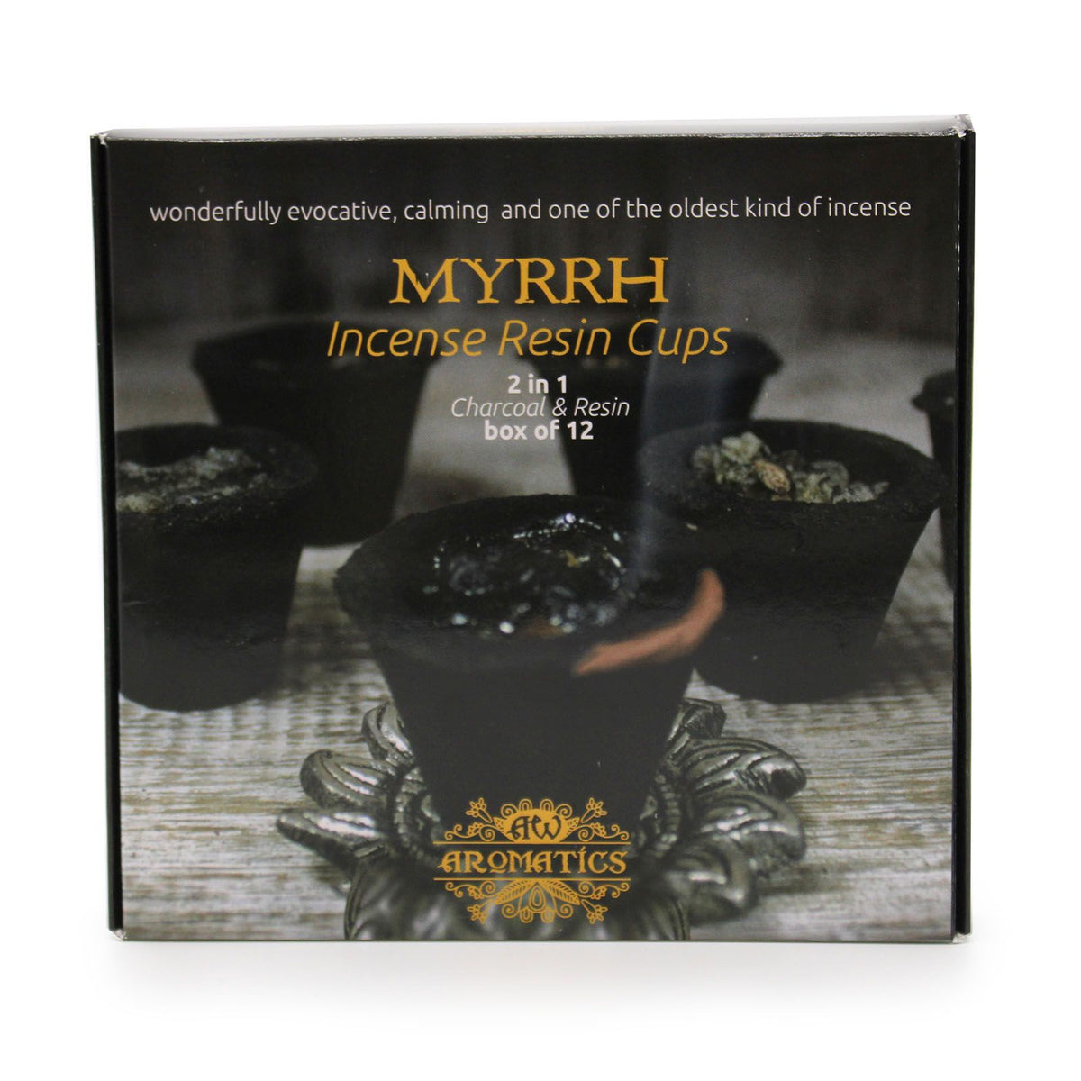 Caja de 12 Copas de resina - Mirra - Caja de 12 copas de resina