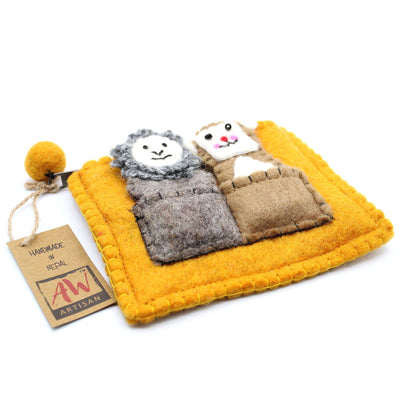 Finger Puppet Bag - Bear and Sheep