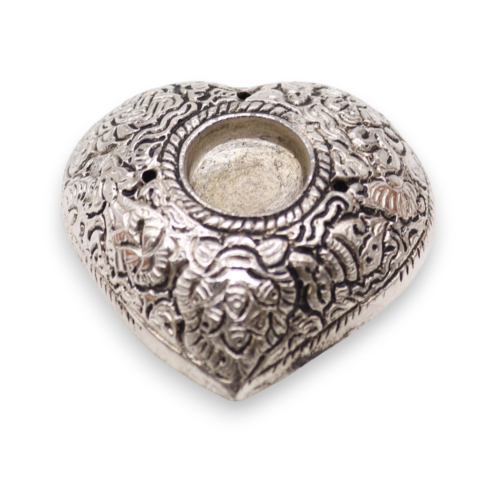 Porta-incienso Corazón Pequeño 6x5.5x1.5cm - Portainciensos de aluminio hechos a mano