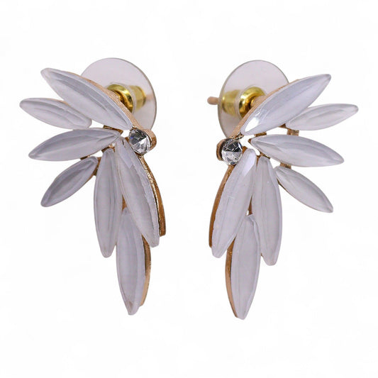 Vintage Crystal Earrings - Fairies - Pearl