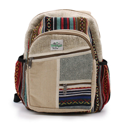 Mochila pequeña de cáñamo - Estilo Zig Zag Zips