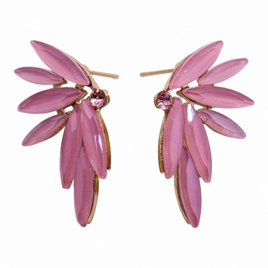 Pendientes de Cristal Vintage - Hadas - Cuarzo Rosa
