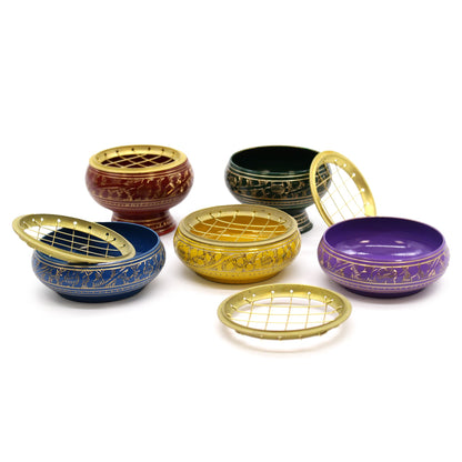 Cuenco Alto de Incienso de Carbón Chakra – Tercer Ojo - Cuenco de Incienso de Carbón Chakras