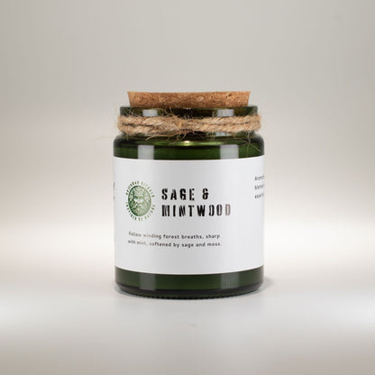 Vela de soja Greenman Woodwick - Salvia y Madera de Menta