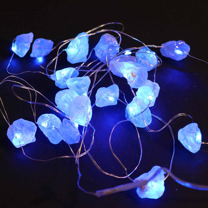 Luces de encantamiento de piedras preciosas - Celestita - Luces Encantadas con Piedras Preciosas, celestita
