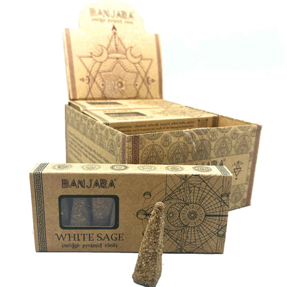 Conos piramidales Banjara Smudge - Trigo blanco