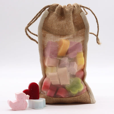 Large Washed Jute Bag - 26x15cm