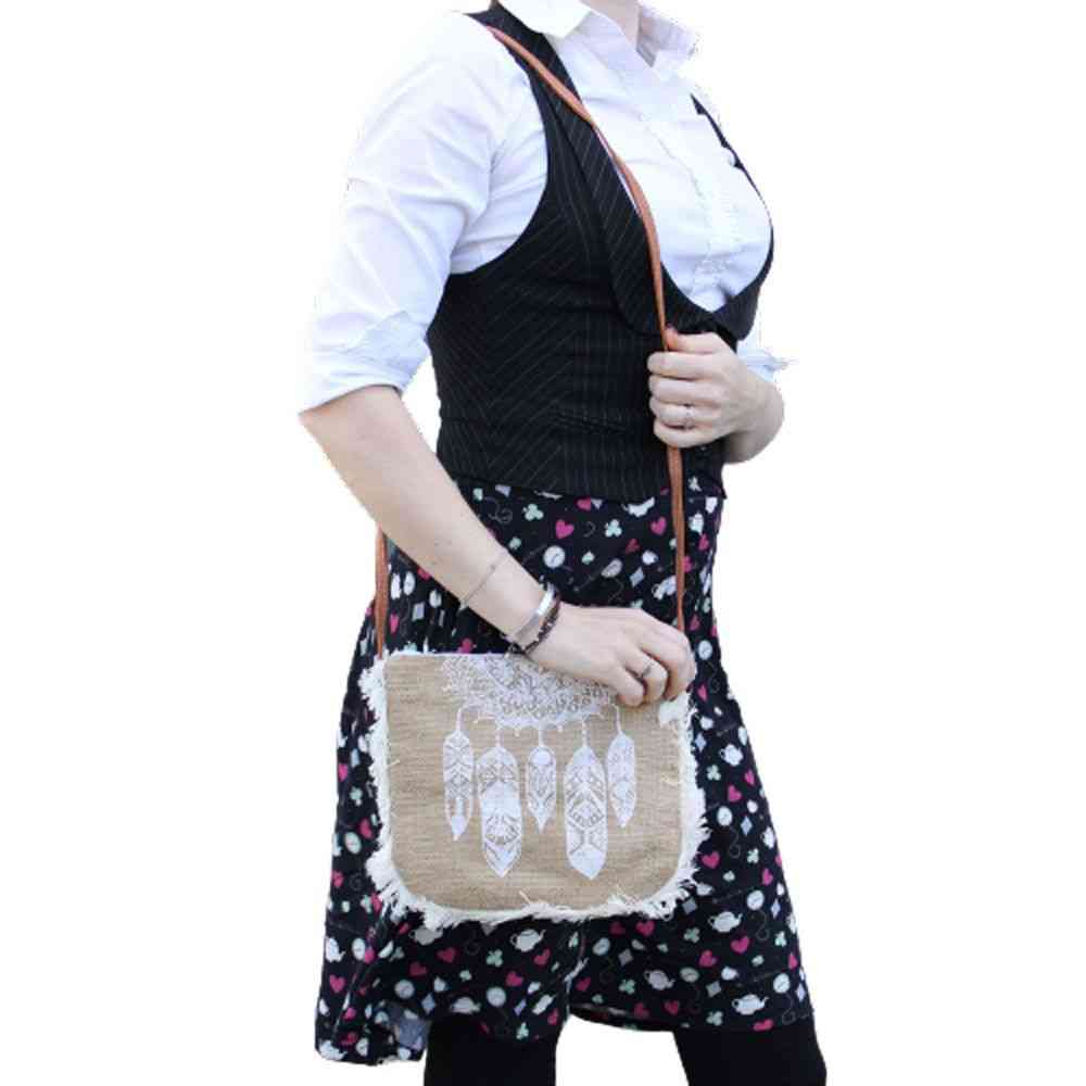 Bolso con flecos - Estampado Atr. Sueños