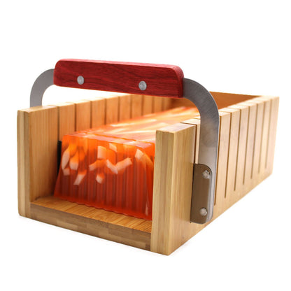 Juego de cortadores de jabón de madera - Cortador ondulado y recto