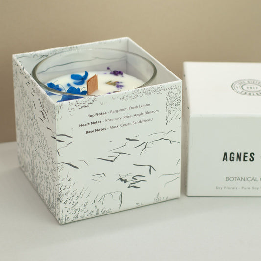 Vela de Cera de Soja Botánica Agnes + Cat - Moorland - Agnes + Cat Velas botánicas de cera de soja, 70 horas