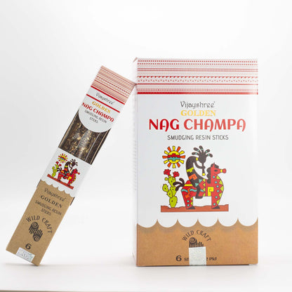 Palitos de resina de Nag Champa dorados para purificación - 30g - Varillas de resina para Defumar