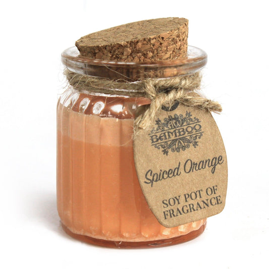 Vela de Cera de Soja Tarro - Naranja Especiada - Velas de Cera de Soja, 20 horas