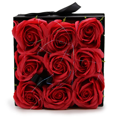 Caja de Regalo - Rosas de Jabón · 9 ud Rojo