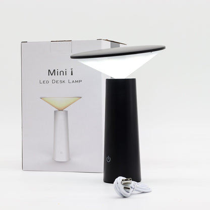 Lámpara táctil - Champiñón negro ajustable - luz con patrón USB (C) - Recargable (2000 vatios)