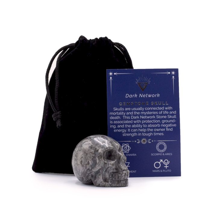 Gema Cráneo Lrg - Piedra Red Oscura- 50x40x30mm - Figuras de Piedras Preciosas