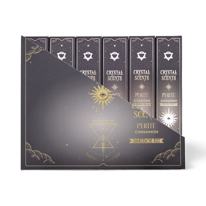 Incienso de purificación con fragancia de cristal de pirita - Canela