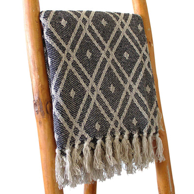 Boho Comfort Throws - Black and Beige Regency