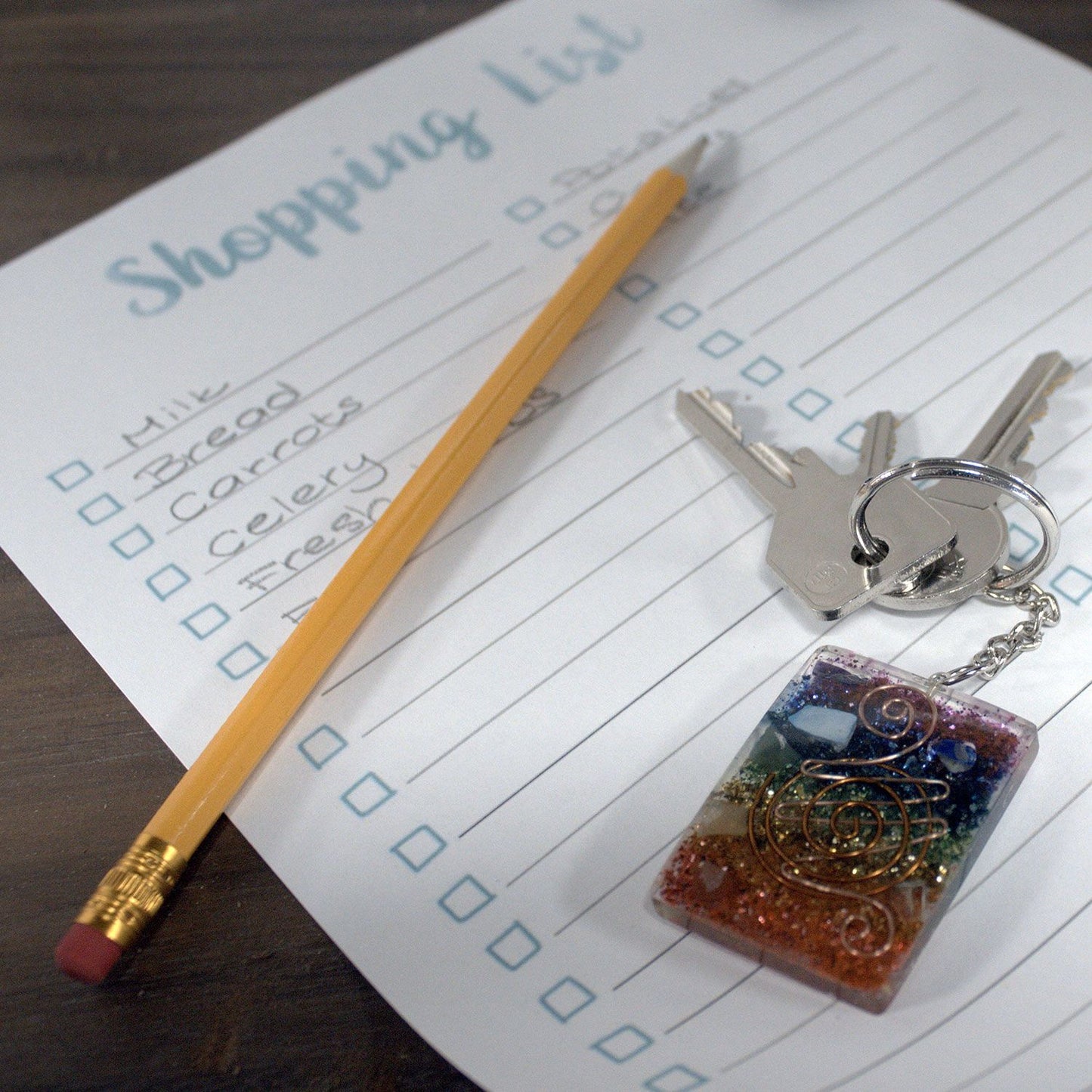Llavero de poder de orgonita - Buddha 7 Chakras - Llaveros de Orgonita, 7 chakras