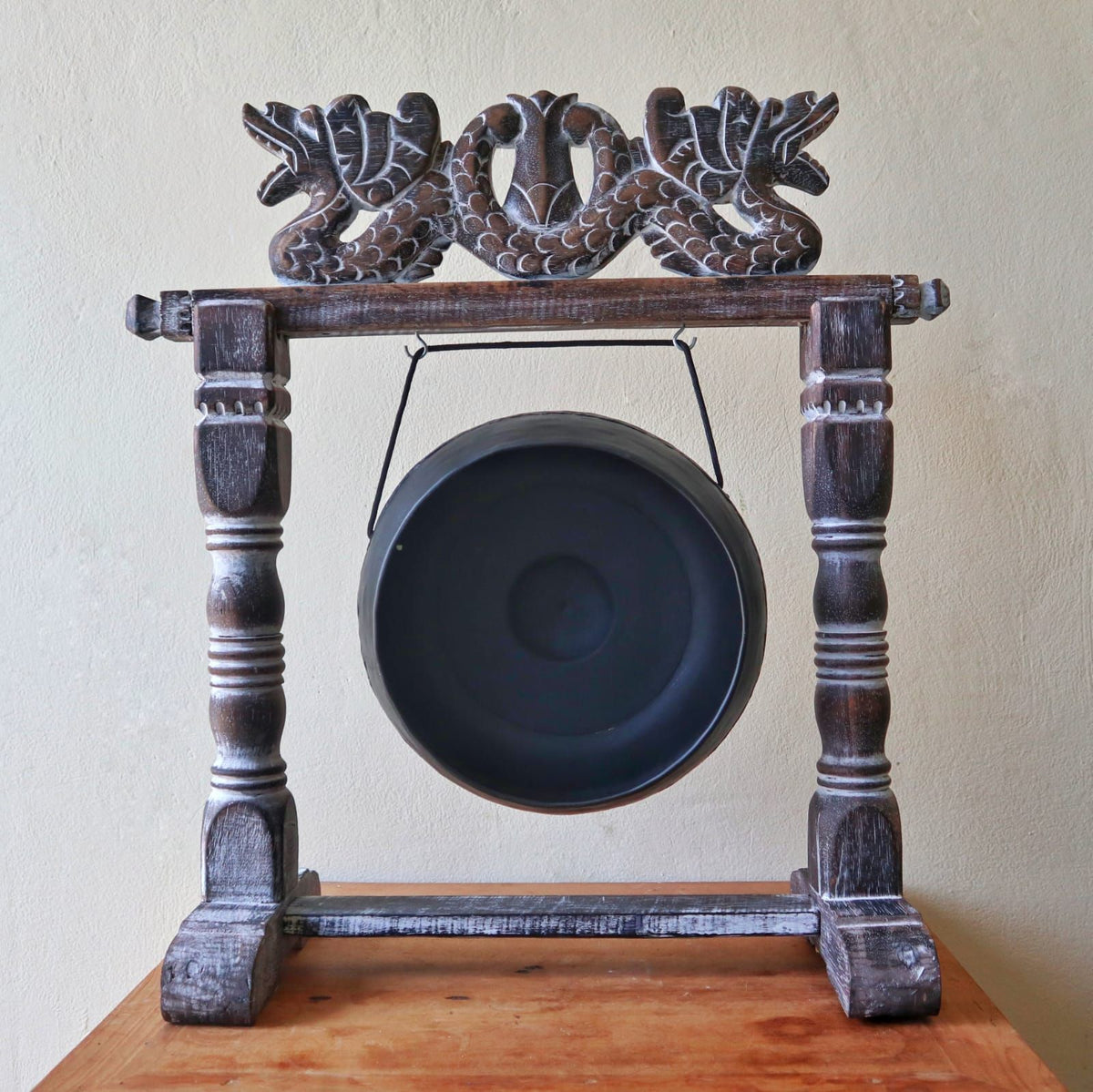 Pequeño Gong de Meditación con Soporte - 25cm - Negro