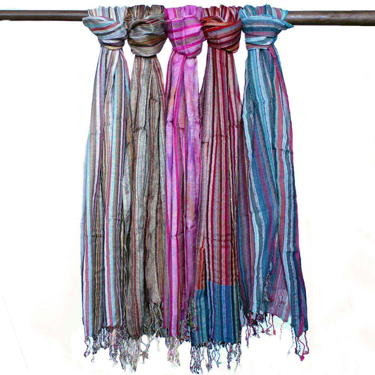 Bufandas bohemias indias - 50x180cm - Azules aleatorios