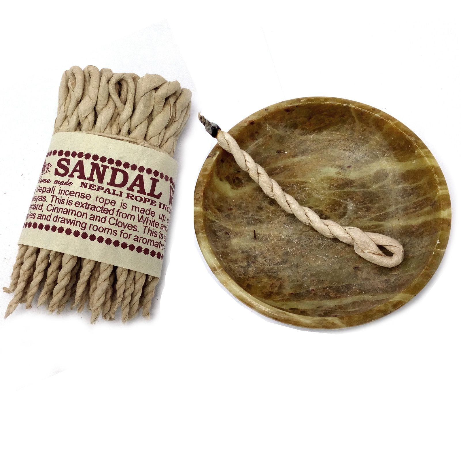 Incienso Hierbas puras cuerda de Sándalo y Especia - Cuerdas de incienso Pure Herbs