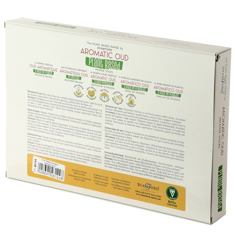 Varitas de Incienso a Base de Plantas - Oud Aromático - Varitas de incienso Premium Stamford a base de plantas