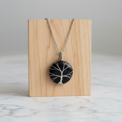 Collar Árbol de la Vida - Ónix Negro