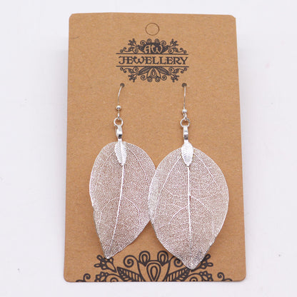 Pendientes - Hoja de valor - Plata