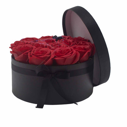 Caja de Regalo - Rosas de Jabón · 14 ud Rojo Redonda