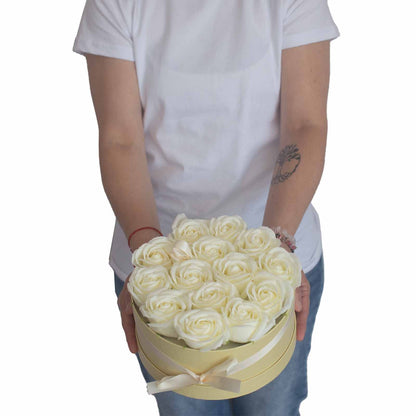 Caja de Regalo - Rosas de Jabón · 9 ud Crema