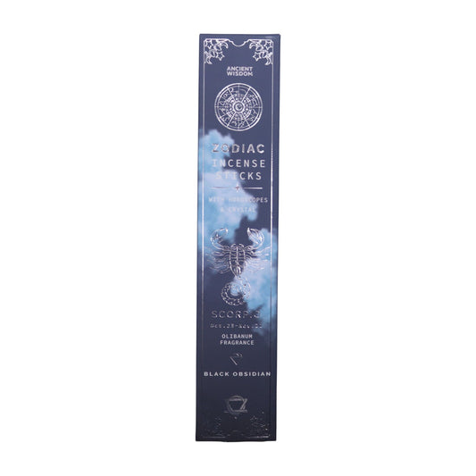 Incienso de olíbano con cristal de gema del zodiaco - Escorpio