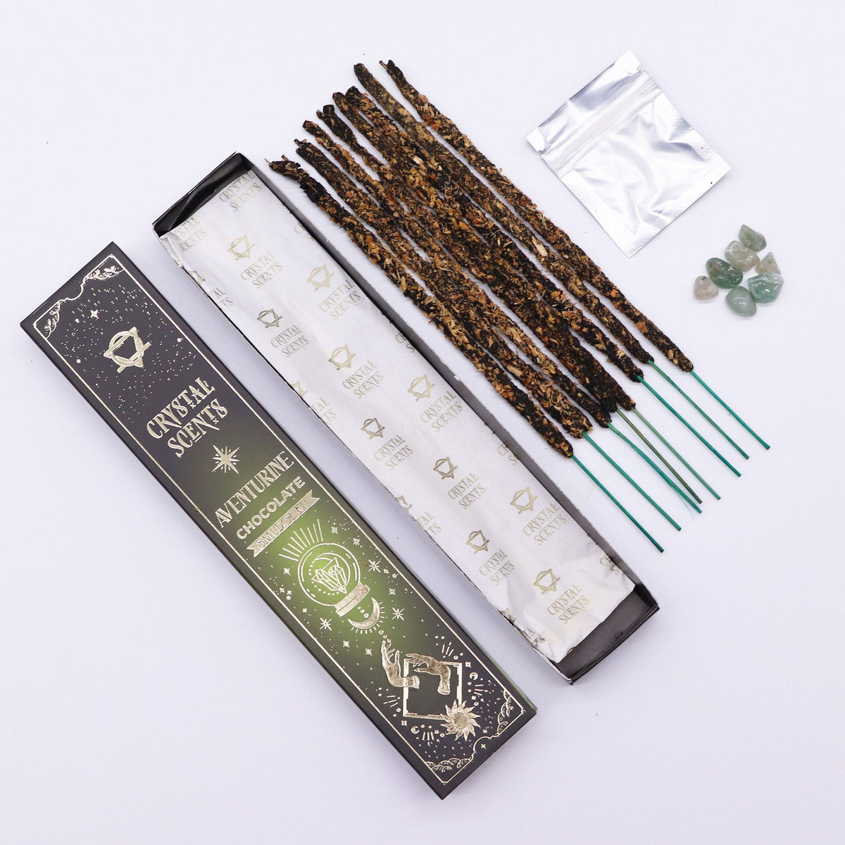 Incienso de purificación con aventurina cristal - Chocolate
