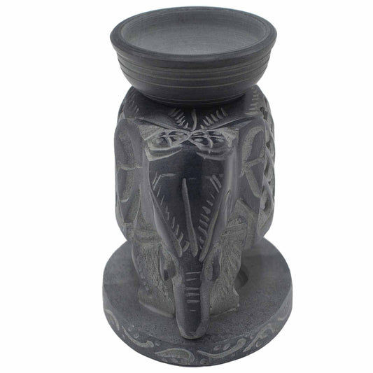 Quemador de aceite de esteatita 10,5 cm - Elefante de pie