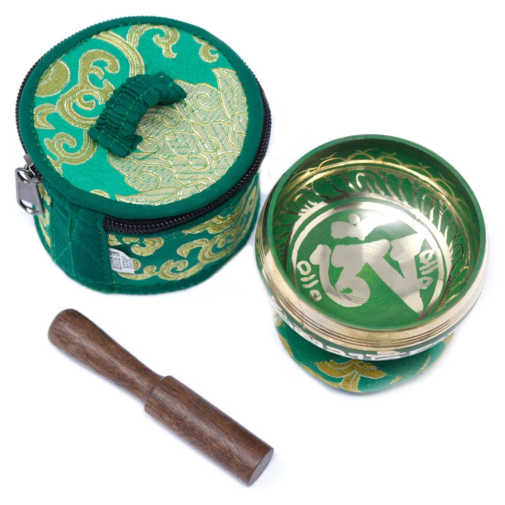 Mini Cuenco tibetano Set de Regalo - Verde - Set de Regalo Tibetano