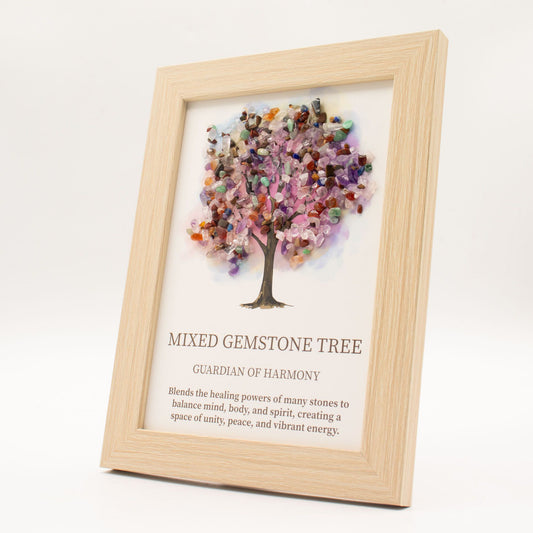 Imagen de piedra preciosa - Árbol de la Vida - Multicolor  (20x14.7x1cm)